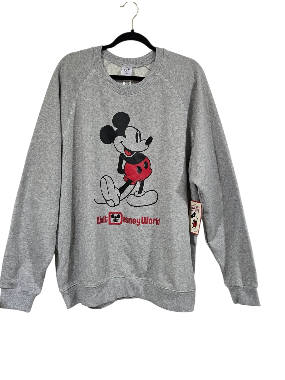 Disney Store Walt Disney World Gray Crewneck Sweatshirt Mickey 2XL XXL New
